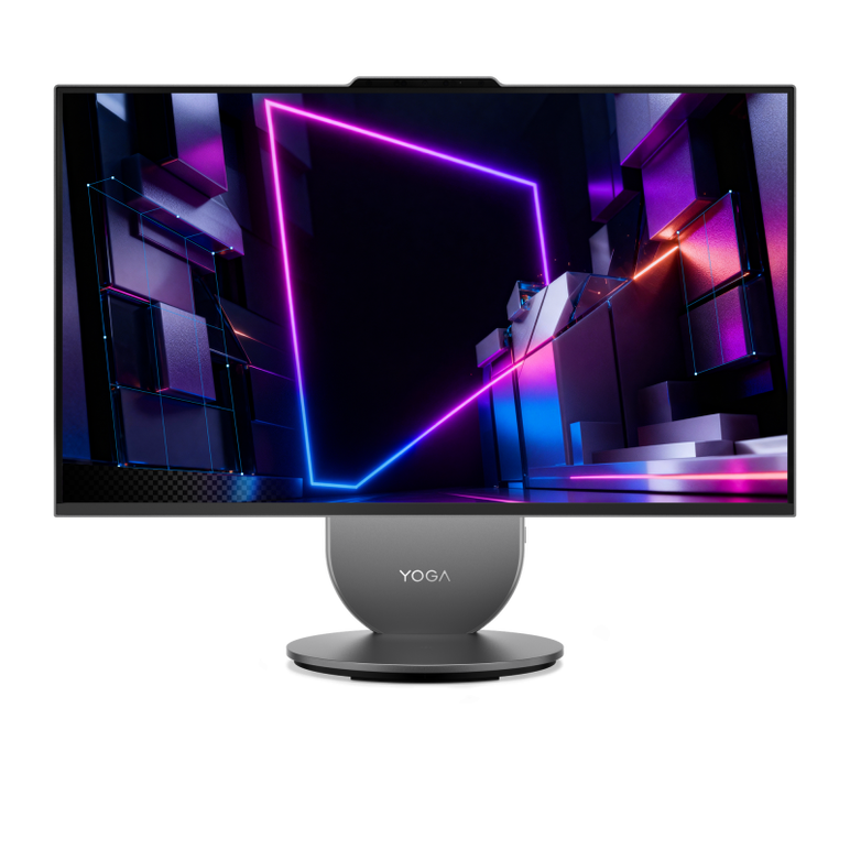 All-in-one consumer lenovo yoga aio 27iph11 cu procesor intel core ultra 5 325 pana la 4.5ghz, 27", qhd, ips, 16gb lpddr5x, intel graphics, freedos, grey, 3 ani garantie,  All in one PC | electropc.ro