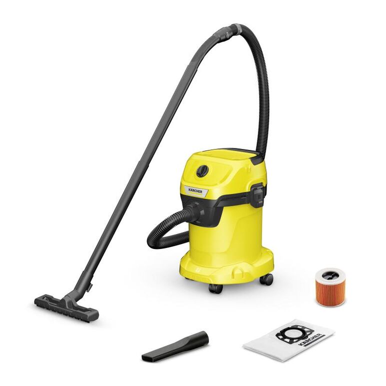 Kärcher wd 3 v-17/4/20. maximum input power: 1000 w. type: drum vacuum, cleaning type: dry&wet, dust container type: dust bag, dust capacity: 17 l. noise level: 74 db. product colour: black, yellow,  Aspiratoare | electropc.ro