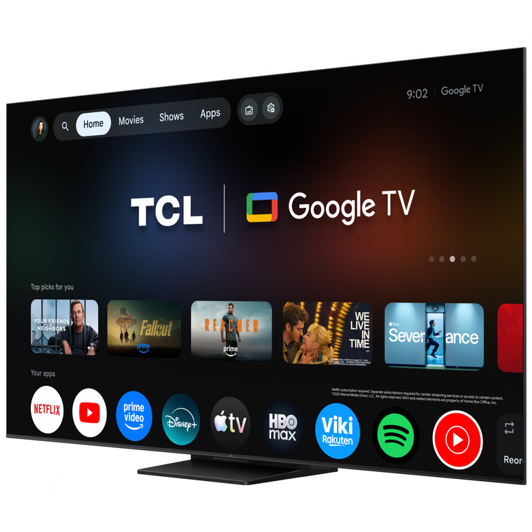 Televizor qd-miniled tcl 55mqled75l, 138 cm, smart google tv, 4k ultra hd, 144hz, onkyo (model 2026),  Televizoare | electropc.ro