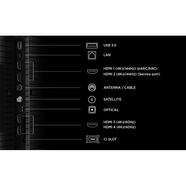 Televizor tcl qd-miniled 75t8d, 189 cm, smart google tv, 4k ultra hd, 144hz, onkyo,  Televizoare | electropc.ro