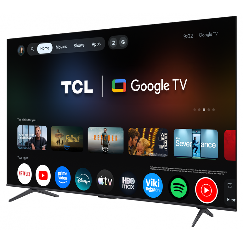 Televizor tcl qd-miniled 75t8d, 189 cm, smart google tv, 4k ultra hd, 144hz, onkyo,  Televizoare | electropc.ro