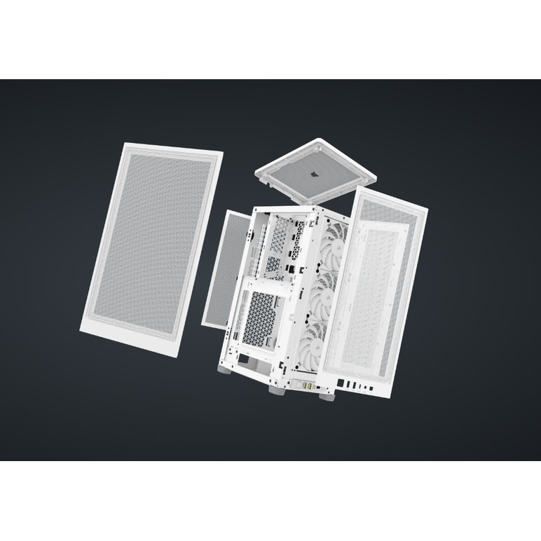 Carcasa corsair 2000d airflow mini-itx, panou tempered glass, 3x 2.5" drive bays, dimensiune 458x271x200, alb,  Carcase | electropc.ro