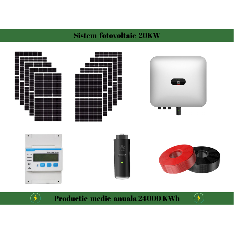 Kit sistem fotovoltaic trifazat 20kw,  20kW | electropc.ro