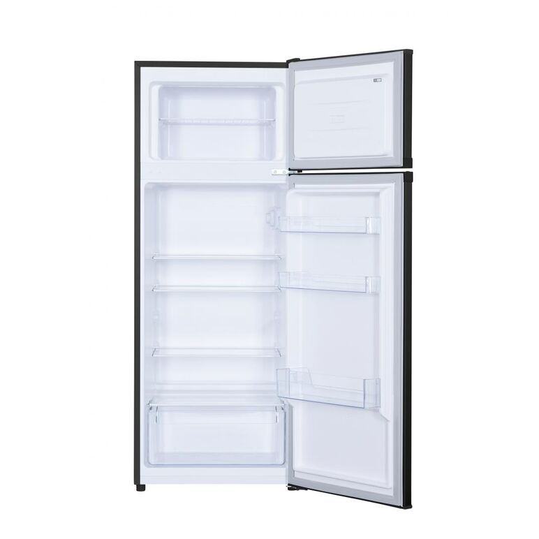 Frigider cu 2 usi heinner hf-h2206bke++, clasa energetica: e, capacitate totala: 206 l, capacitate frigider: 169 l, capacitate congelator: 37 l, control mecanic cu termostat ajustabil, lumina led, 3 rafturi sticla frigider, compartiment pentru fructe si l,  Frigidere | electropc.ro