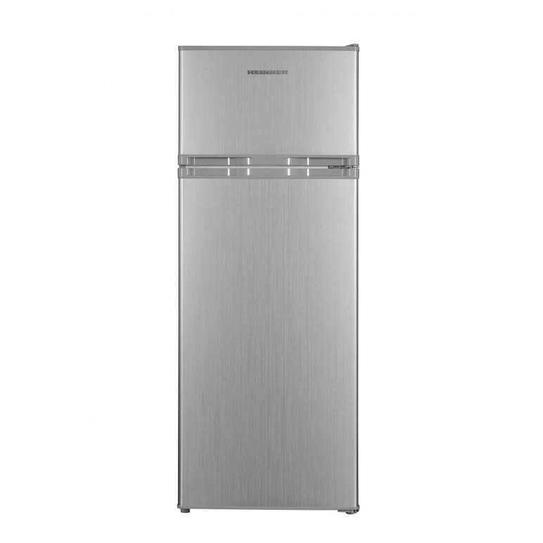 Frigider cu 2 usi heinner hf-h2206se++, clasa energetica: e, capacitate totala: 206 l, capacitate frigider: 169 l, capacitate congelator: 37 l, control mecanic cu termostat ajustabil, lumina led, 3 rafturi sticla frigider, compartiment pentru fructe si le,  Frigidere | electropc.ro