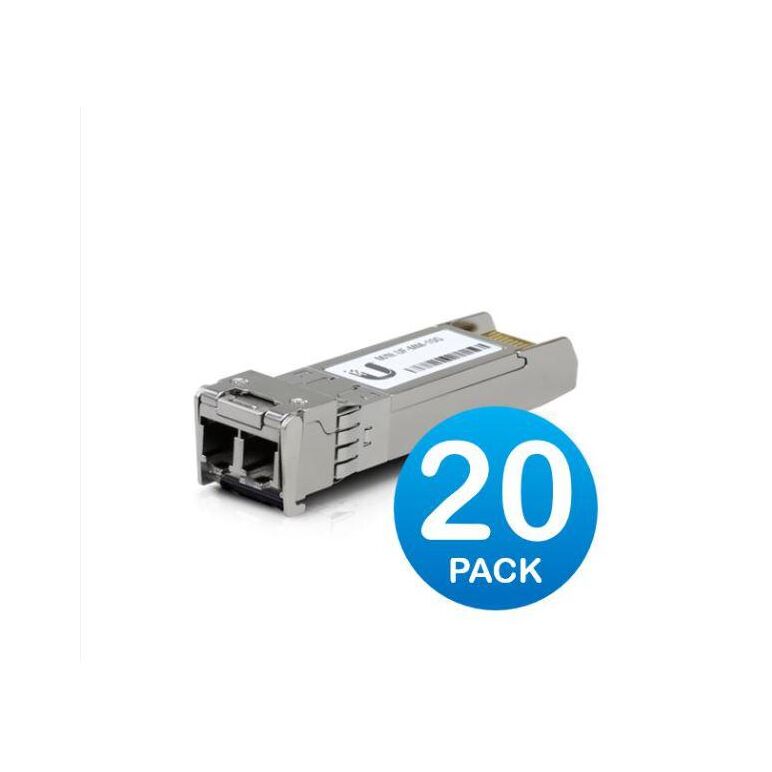 Ubiquiti 10gbps multi-mode optical module transceiver, conectori: lc, tx wavelength: 850 nm, rx wavelength: black latch: 850 nm, data rate: 10 gbps, lungime maxima cablu: 300m.pachet de 20 de unitati.,  Switch-uri | electropc.ro