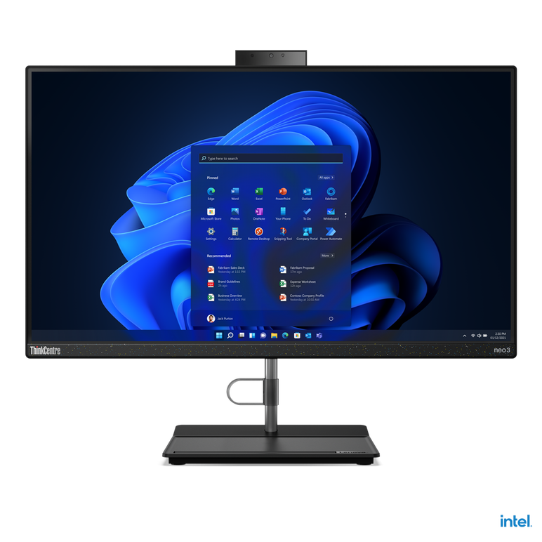 All-in-one lenovo thinkcentre neo 30a 24, 23.8" fhd (1920x1080) ips 250nits anti-glare, 72% ntsc, intel core i5-1240p, 12c (4p + 8e) / 16t, p-core 1.7 / 4.4ghz, e-core 1.2 / 3.3ghz, 12mb, ram 1x 8gb so-dimm ddr4- 3200, ssd 256gb ssd m.2 2280 pcie 4.0x4 nv,  All in one PC | electropc.ro