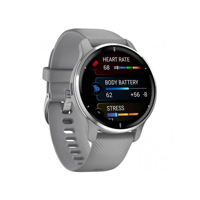Ceas garmin smartwatch venu 2 plus silver stainless steel bezel, grey,  SmartWatch-uri | electropc.ro