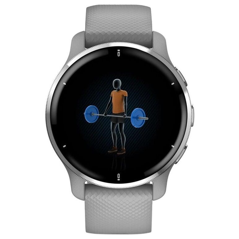 Ceas garmin smartwatch venu 2 plus silver stainless steel bezel, grey,  SmartWatch-uri | electropc.ro