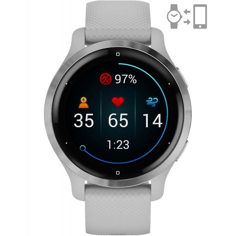 Ceas smartwatch garmin venu 2s, gps wi-fi, mist grey + passivated,  SmartWatch-uri | electropc.ro