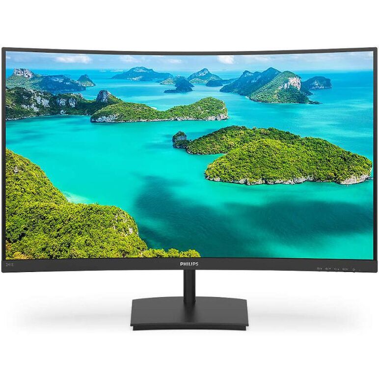 Monitor led philips 241e1sc, 23.6inch, fhd va, 4ms, 75hz, negru,  Monitoare LED | electropc.ro