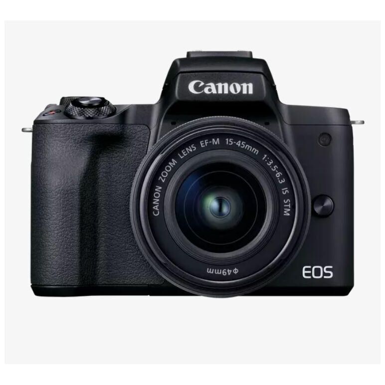 Camera foto canon eos m50 mark ii, black kit ef-m15-45 is stm, 24.1 mp, digic 8, ecran 3" lcd touchscreen, micro usb, bluetooth, wi-fi, micro hdmi, 3.5mm jack microfon, dual pixel cmos af system, rafala 10fps, filmare 4k, aps-c sensor, greutate body 387g,,  Aparate foto Mirrorless | electropc.ro