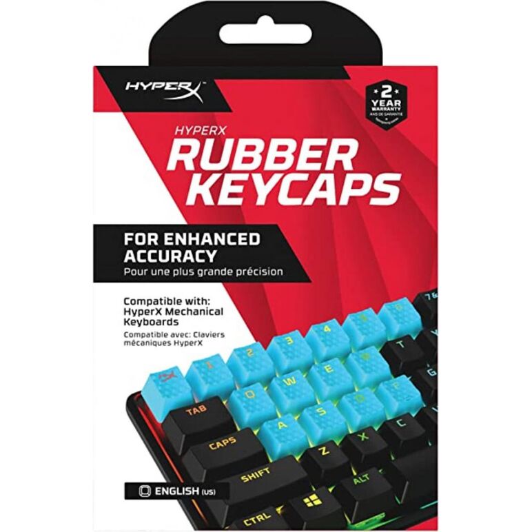 Hp gaming keycaps full set, hyperx pudding, us layout, blue,  Periferice Diverse | electropc.ro