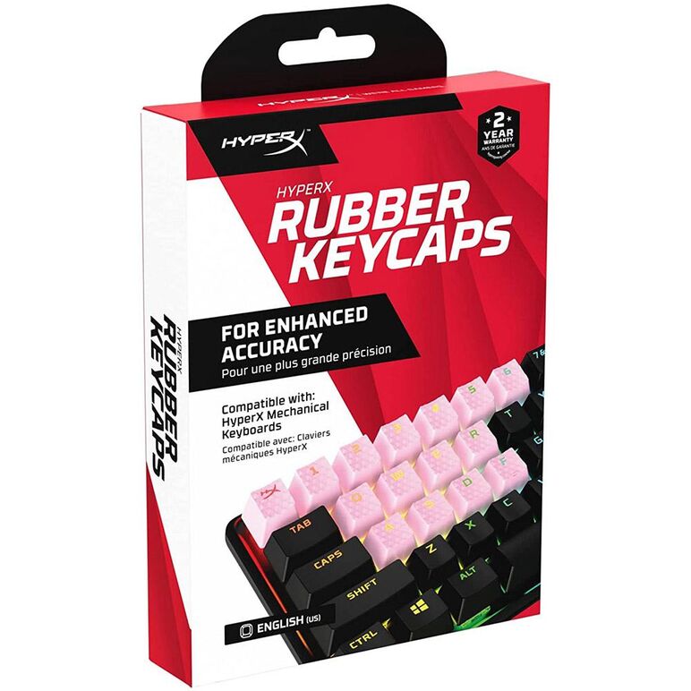 Hp gaming keycaps full set, hyperx pudding, us layout, pink,  Periferice Diverse | electropc.ro