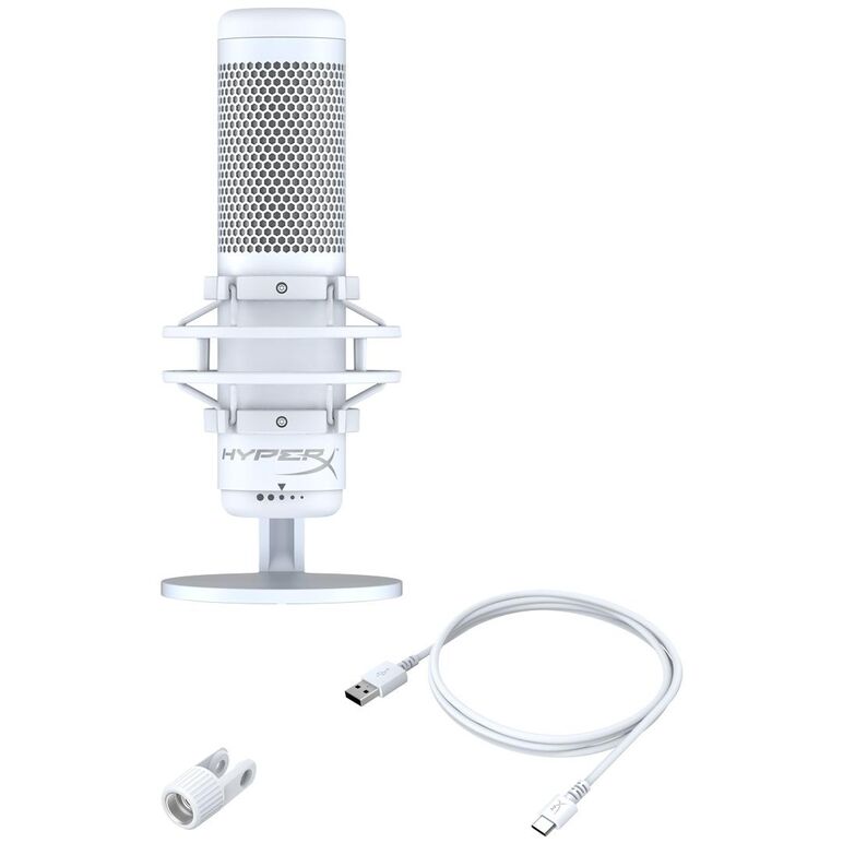 Microfon hp hyperx quadcast s, white,  Microfoane | electropc.ro