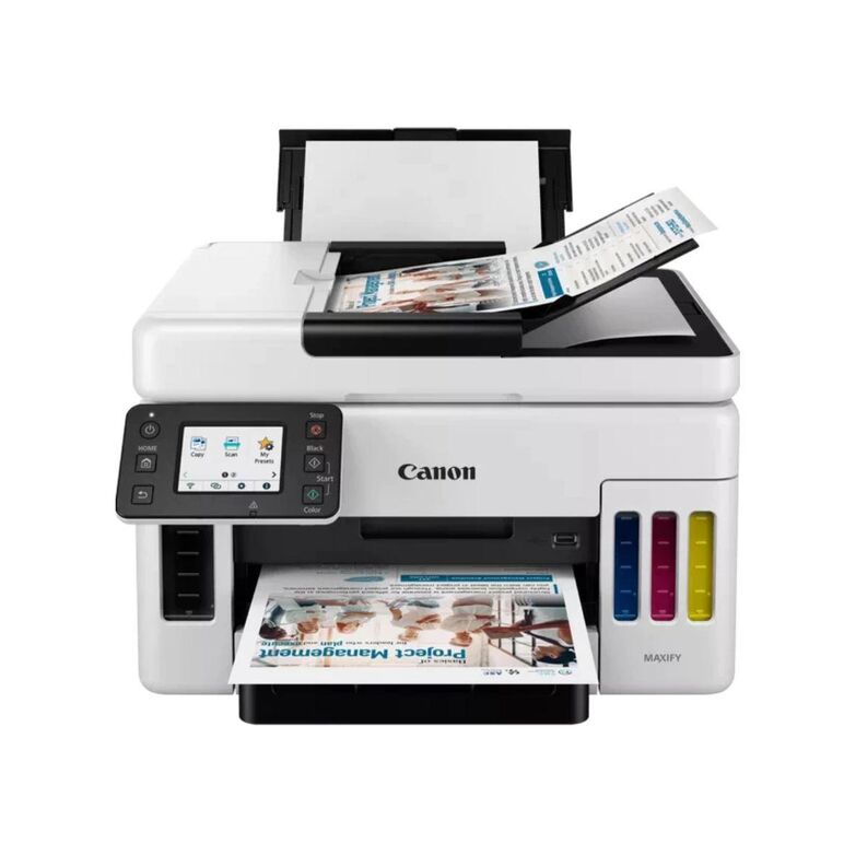 Multifunctional inkjet color ciss canon maxify gx6040, ( print,copy ,scan, cloud), dimensiune a4 , duplex printare, adf, viteza 24 ppmalb-negru, 15.5 ppm color, rezolutie 600x1200 dpi, alimentare hartie 250+100 coli, scannet cis, rezolutie scanare:1200x12,  Multifunctionale Inkjet | electropc.ro