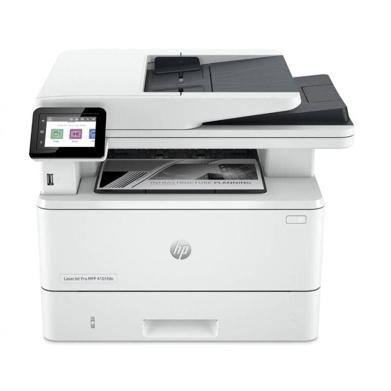 Multifunctional laser mono hp laserjet 4102fdw , dimensiune a4 (printare, copiere, scanare, fax), duplex, viteza 40ppm, rezolutie max 1200 x 1200dpi, procesor 1200mhz, memorie 512mb ram, alimentare hartie 350 coli, + 50 coli dadf, limbaj de printare  hp p,  Multifunctionale laser | electropc.ro