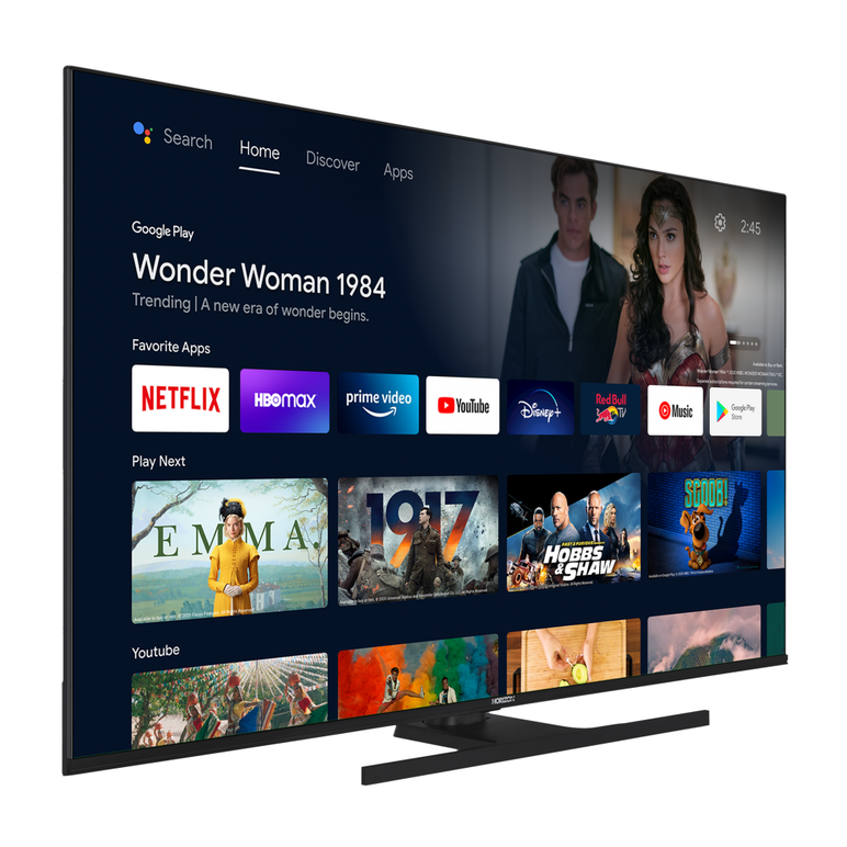 Qled tv horizon 4k-android 55hq8590u/c, 55" d-led, 4k ultra hd (2160p), dolbyvision hdr / hdr10+ / hdr10 / hlg + microdimming, digital tv-tuner dvb-s2/t2/c, cme 400hz, android tv 11 (chromecast built-in) +googleassistant +bt4.0, 1xlan (rj45), dlna 1.5, co,  Televizoare | electropc.ro