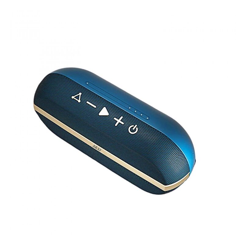 Boxa portabila akai abtsw-30r, 20w, bluetooth 5.0, functie hands free, capacitate baterie 4400mah, autonomie de pana la 12 de ore, waterproof, albastru,  Sisteme audio | electropc.ro