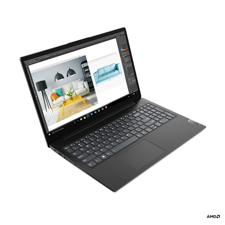 Laptop lenovo 15.6'' v15 g2 alc, fhd, procesor amd ryzen™ 7 5700u (8m cache, up to 4.3 ghz), 8gb ddr4, 512gb ssd, radeon, no os, black,  Laptopuri | electropc.ro