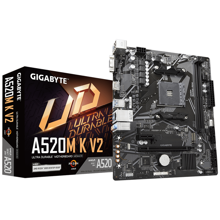 Placa de baza gigabyte a520m k v2 am4, 2x ddr4, 1x hdmi, 1x d-sub, 1x pcie x16, 1x pcie x1, 1x m.2, 4x sata 6gbps, lan 1 gbps, matx,  Placi de baza | electropc.ro