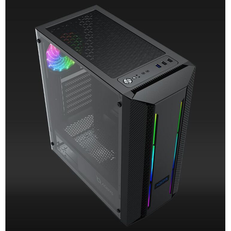 Carcasa aqirys mizar midi tower black rgb,  Carcase | electropc.ro