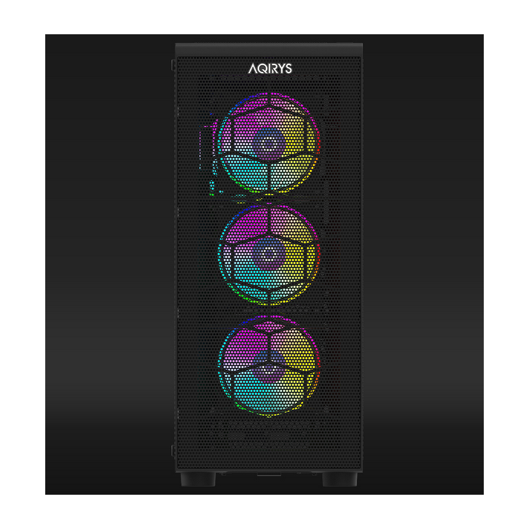 Carcasa aqirys naos pro mid tower,  3x bays 3.5", 2x bays 2.5", panou lateral tempered glass, 4 ventilatoare incluse, 12 ventilatoare compatibile,  Carcase | electropc.ro