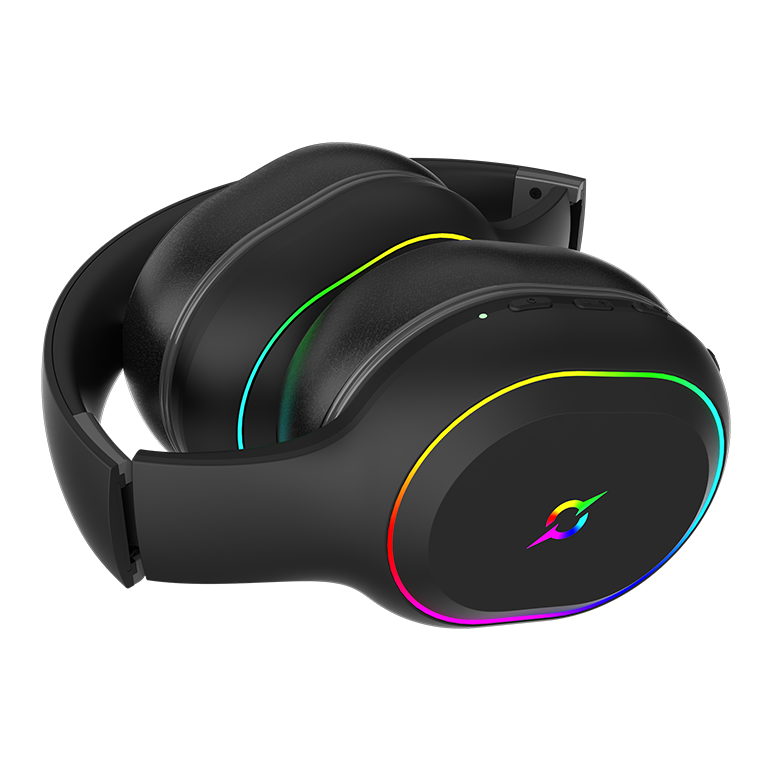 Casti over-ear aqirys lyra, sistem de sunet 3d stero, dual wireless si cu fir, bt cu microfon flexibil, interfata usb 2.0, durata baterie pana la 27h, frecventa 20 hz - 20hz, cu iluminare rgb, negre,  Casti audio | electropc.ro