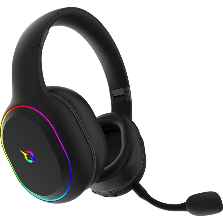 Casti over-ear aqirys lyra, sistem de sunet 3d stero, dual wireless si cu fir, bt cu microfon flexibil, interfata usb 2.0, durata baterie pana la 27h, frecventa 20 hz - 20hz, cu iluminare rgb, negre,  Casti audio | electropc.ro