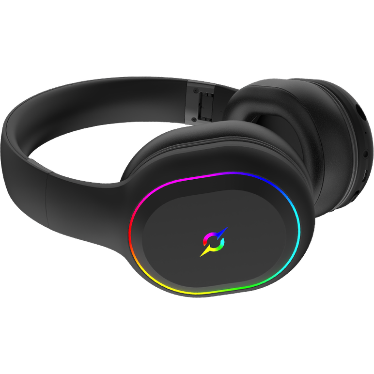 Casti over-ear aqirys lyra, sistem de sunet 3d stero, dual wireless si cu fir, bt cu microfon flexibil, interfata usb 2.0, durata baterie pana la 27h, frecventa 20 hz - 20hz, cu iluminare rgb, negre,  Casti audio | electropc.ro