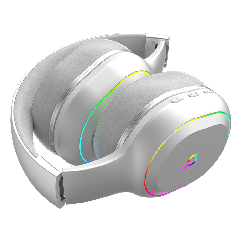 Casti over-ear aqirys lyra, sistem de sunet 3d stero, dual wireless si cu fir, bt cu microfon flexibil, interfata usb 2.0, durata baterie pana la 27h, frecventa 20 hz - 20hz, cu iluminare rgb, albe,  Casti audio | electropc.ro
