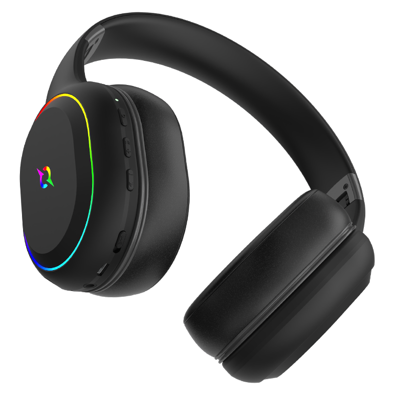 Casti over-ear aqirys lyra, sistem de sunet 3d stero, dual wireless si cu fir, bt cu microfon flexibil, interfata usb 2.0, durata baterie pana la 27h, frecventa 20 hz - 20hz, cu iluminare rgb, negre,  Casti audio | electropc.ro
