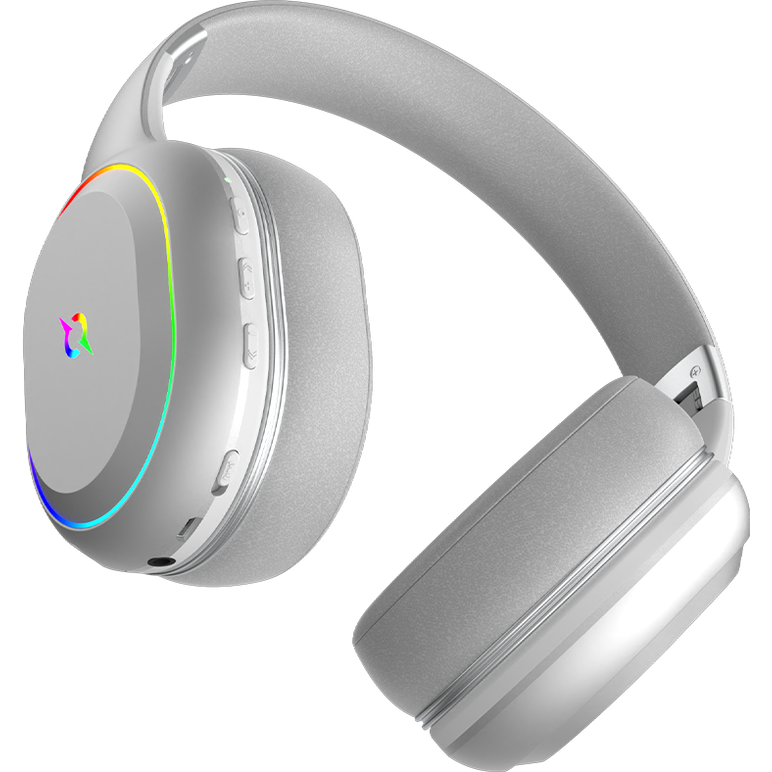 Casti over-ear aqirys lyra, sistem de sunet 3d stero, dual wireless si cu fir, bt cu microfon flexibil, interfata usb 2.0, durata baterie pana la 27h, frecventa 20 hz - 20hz, cu iluminare rgb, albe,  Casti audio | electropc.ro