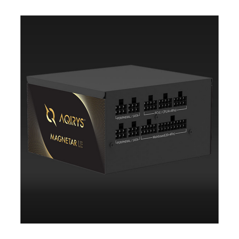 Sursa aqirys magnetar le 750w 80 gold plus   technical data  continuous power: 750w form factor: atx atx version: atx v2.52 efficiency: 80plus® gold certified intel® c6/c7: yes pfc: active illumination: no modular cables: yes cable type: flat, black fan s,  Surse PC | electropc.ro