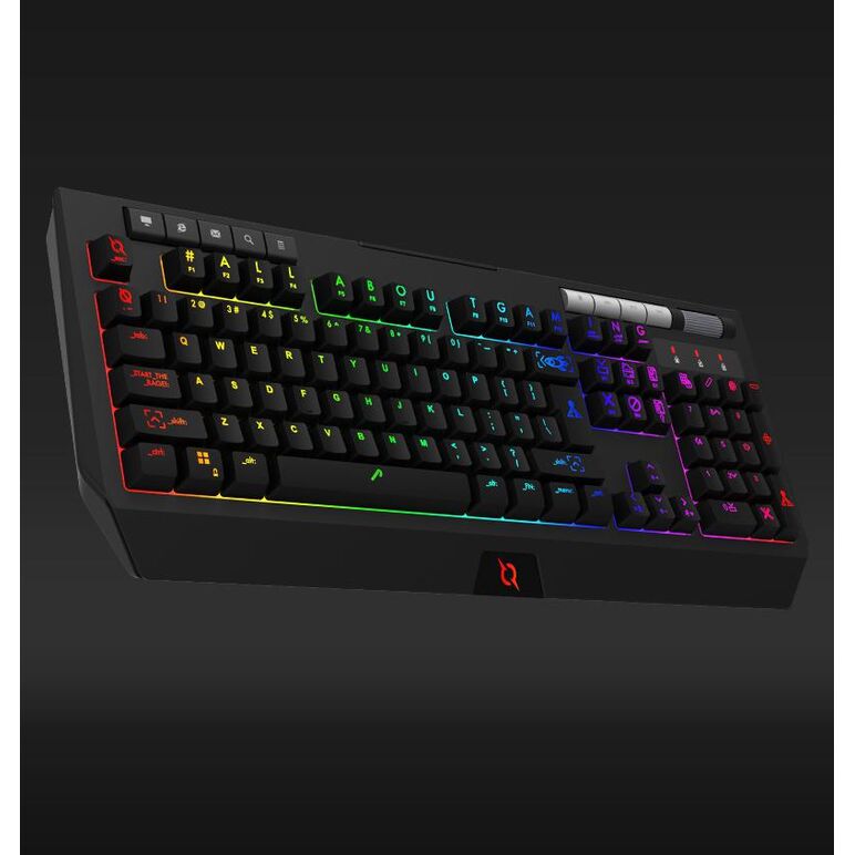 Tastatura aqirys capella black, cu fir, switch-uri silent, 114 de taste, us layout, compatibila cu pc/mac si console, lungimea cablului 1.8m, cu iluminare rgb, neagra,  Tastaturi | electropc.ro
