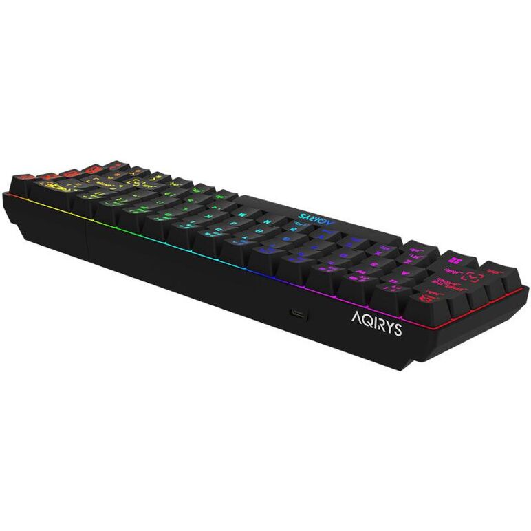Tastatura mecanica 65% aqirys mira, wireless/bluetooth/wired, switch-uri outemu red, 68 de taste, us layout, neara,  Tastaturi | electropc.ro
