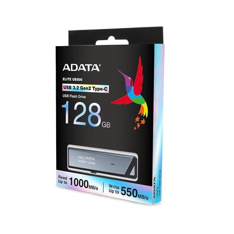 Usb flash drive adata 128gb, ue800, usb type-c, black,  Memorii USB | electropc.ro