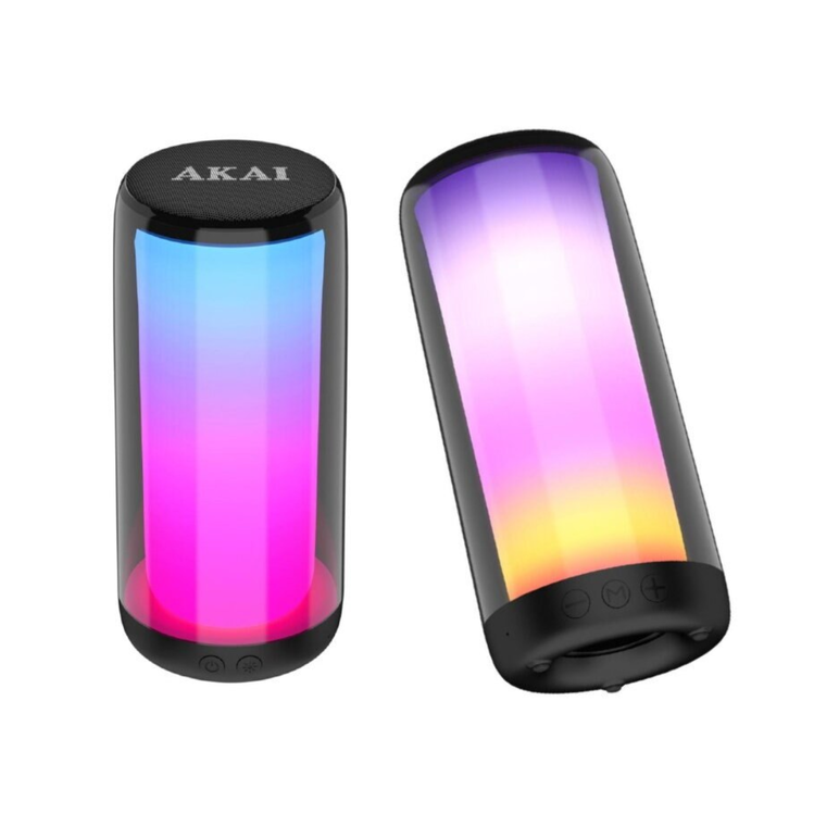 Boxa portabila akai cs2 glow, 10w, negru,  Sisteme audio | electropc.ro