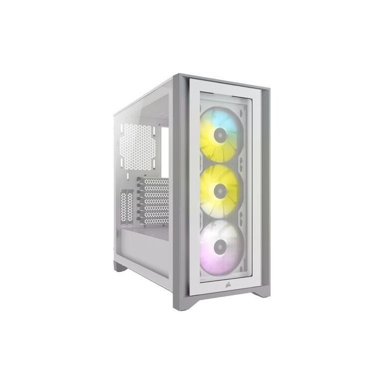 Carcasa corsair icue 4000x rgb tempered glass mid-tower atx, fara sursa, white,  Carcase | electropc.ro