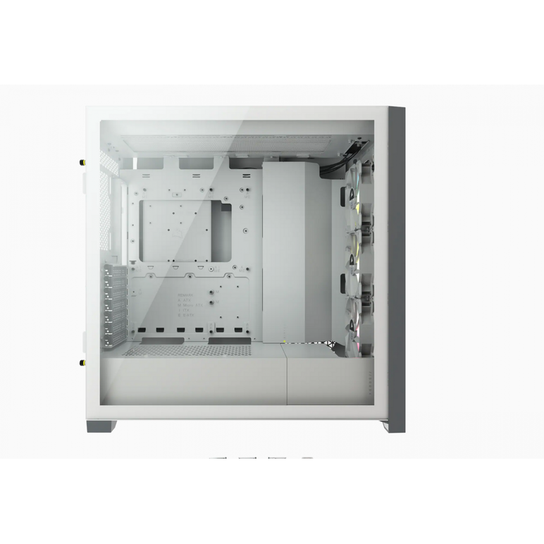 Carcasa corsair icue 5000x rgb tempered glass mid-tower atx pc smart case — white  case dimensions 520mm x 245mm x 520mm maximum gpu length 400 maximum psu length 250 maximum cpu cooler height 170 expansion slots 7 vertical + 2 horizontal case drive bays ,  Carcase | electropc.ro
