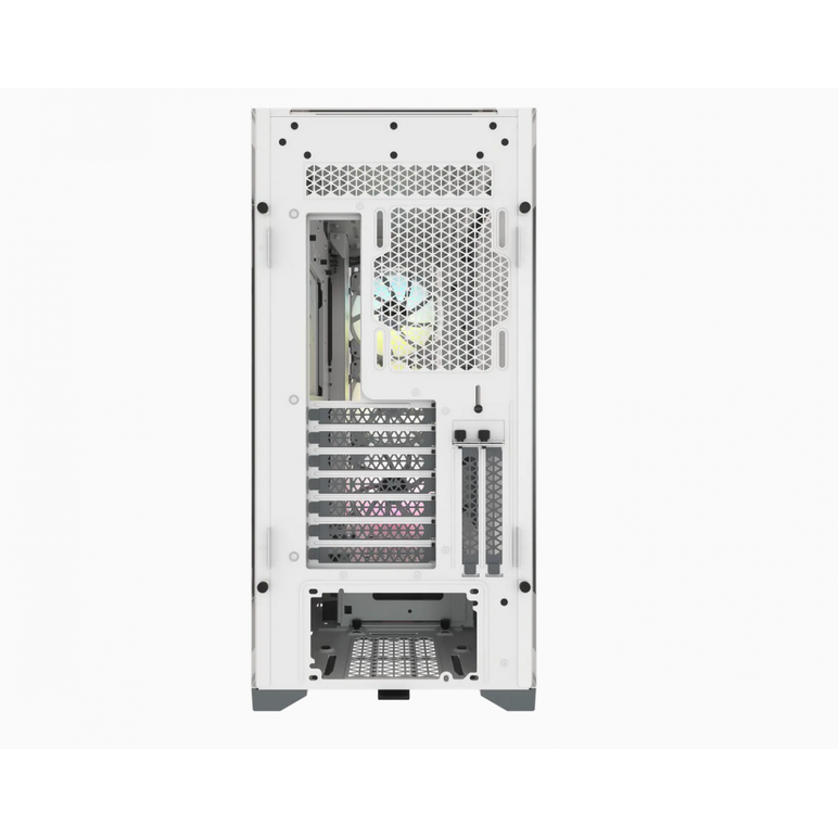 Carcasa corsair icue 5000x rgb tempered glass mid-tower atx pc smart case — white  case dimensions 520mm x 245mm x 520mm maximum gpu length 400 maximum psu length 250 maximum cpu cooler height 170 expansion slots 7 vertical + 2 horizontal case drive bays ,  Carcase | electropc.ro