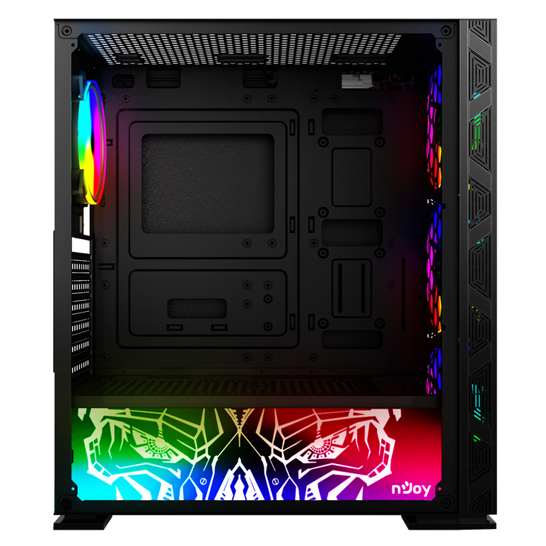 Carcasa njoy kona, middle tower, atx, fara sursa, black,  Carcase | electropc.ro