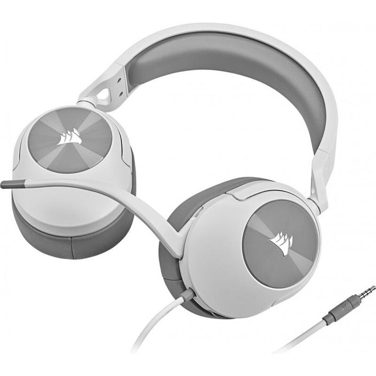 Casti gaming cu microfon corsair hs55 stereo, over-head, 20hz - 20 khz, 32k ohms @ 1 khz, lungime cablu: 1.8m, alb,  Casti audio | electropc.ro