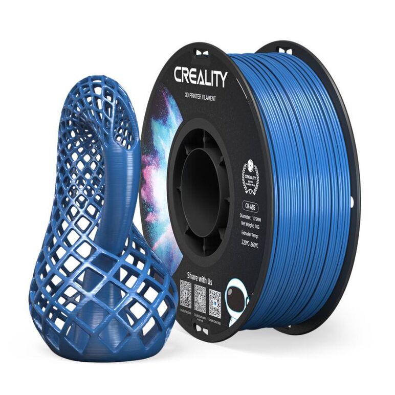 Creality cr-abs 3d printer filament, blue ,temperatura printare: 220-260, diametru filament: 1.75mm, rezistenta la tractiune: 43mpa,diametru suport filament:  200mm, non-toxic, utilizare: pana la 6 luni de la deschiderea ambalajului.,  Accesorii imprimare 3D | electropc.ro