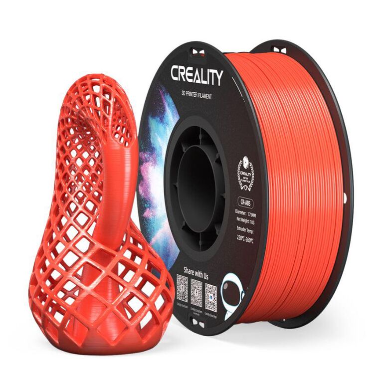 Creality cr-abs 3d printer filament, red, temperatura printare: 220-260, diametru filament: 1.75mm, rezistenta la tractiune: 43mpa,diametru suport filament:  200mm, non-toxic, utilizare: pana la 6 luni de la deschiderea ambalajului.,  Accesorii imprimare 3D | electropc.ro