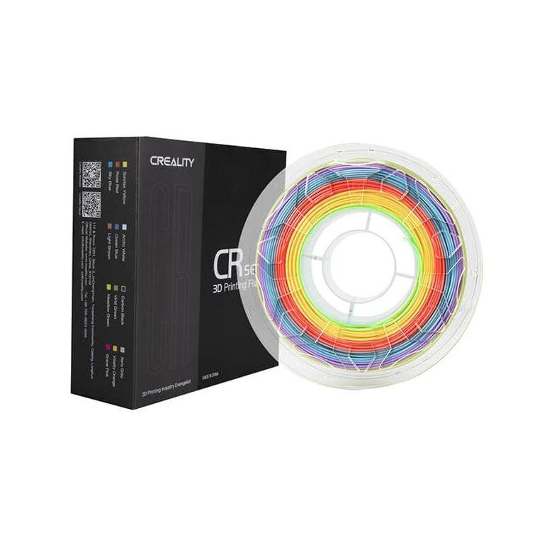 Creality cr pla 3d printer filament, rainbow, printing temperature: 190-220, filament diameter: 1.75mm, tensile strength: 60mpa, size of filament wheel: diameter 200mm, height 66mm, hole diameter 56mm. utilizare: pana la 6 luni de la deschiderea ambalajul,  Accesorii imprimare 3D | electropc.ro