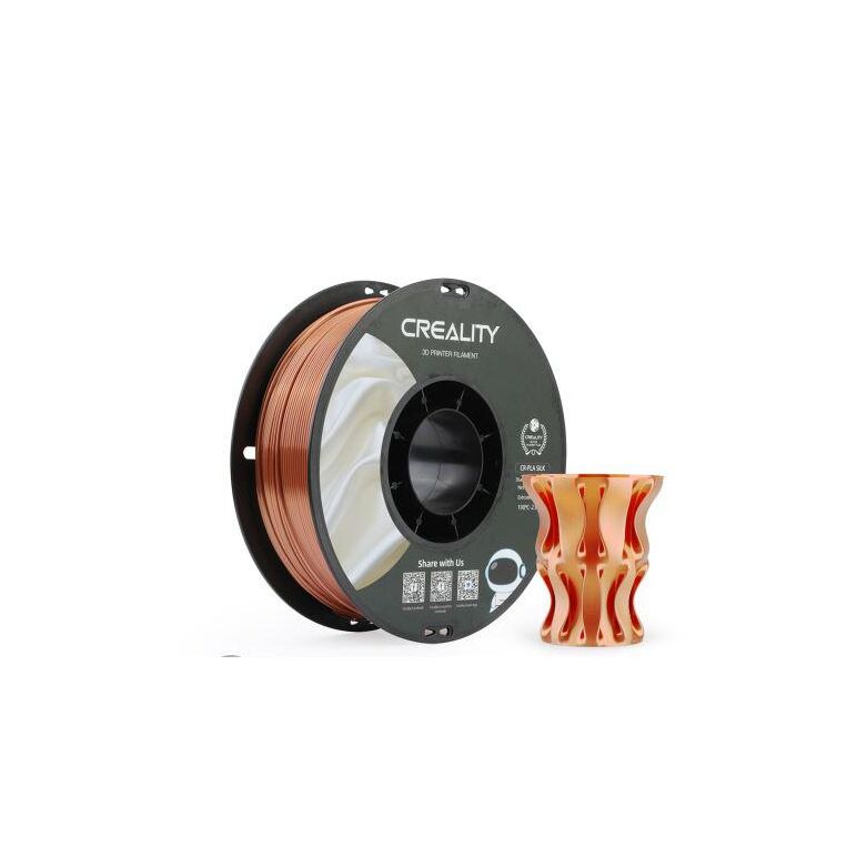 Creality pla 3d printer filament, cr-silk red copper , printing temperature: 190-220, filament diameter: 1.75mm, tensile strength: 60mpa, size of filament wheel: diameter 200mm, height 66mm, hole diameter 56mm. utilizare: pana la 6 luni de la deschiderea ,  Accesorii imprimare 3D | electropc.ro