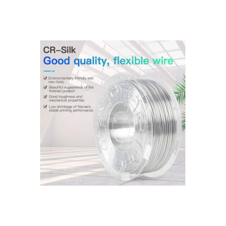 Creality pla 3d printer filament, silk white, printing temperature: 190-220, filament diameter: 1.75mm, tensile strength: 60mpa, size of filament wheel: diameter 200mm, height 66mm, hole diameter 56mm. utilizare: pana la 6 luni de la deschiderea ambalajul,  Accesorii imprimare 3D | electropc.ro
