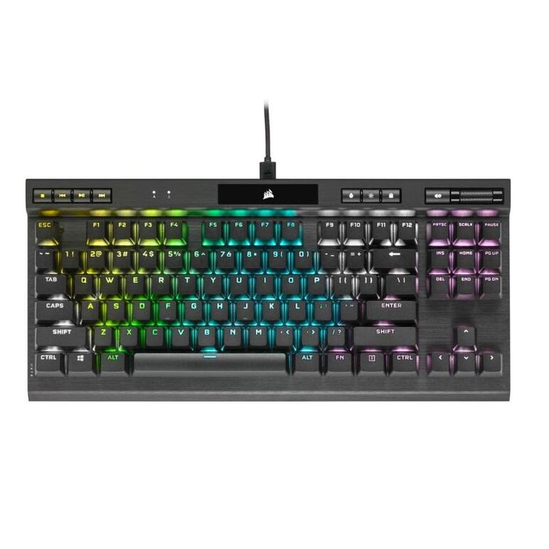 Tastatura gaming mecanica corsair k70 rgb tkl champion, rgb, usb-c, negru,  Tastaturi | electropc.ro
