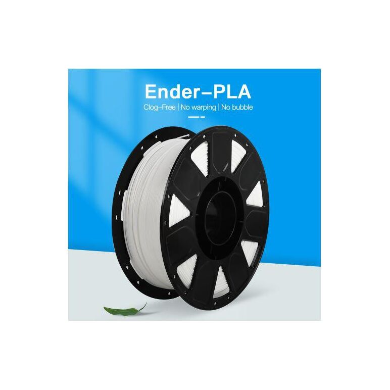 Creality ender pla 3d printer filament, white, 1kg, printing temperature: 200, filament diameter: 1.75mm, tensile strength: 60mpa, size of filament wheel: diameter 200mm, height 70mm, hole diameter 56mm.,  Accesorii imprimare 3D | electropc.ro